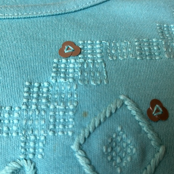 Teal embroidered embellished tank Women’s 3X - Picture 5 of 5